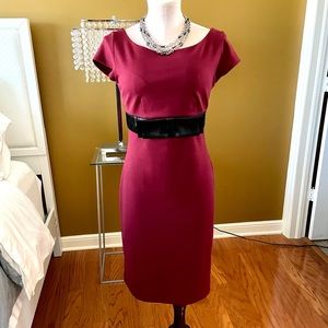 Classic Style Burgundy Dress